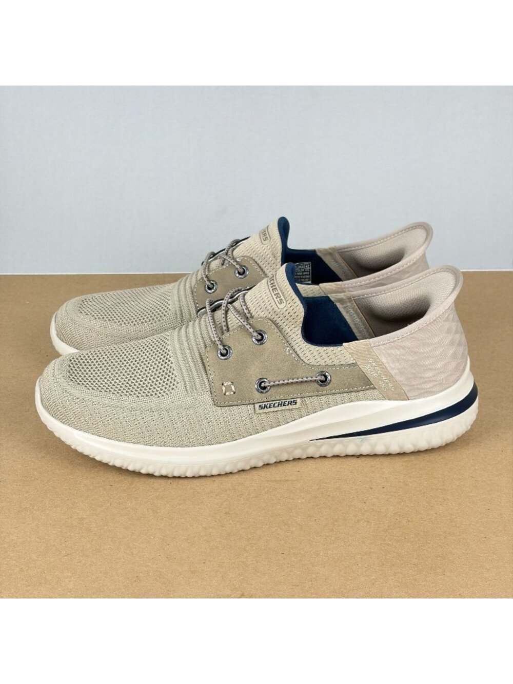 Skechers Slip-Ins Delson 3.0 Athletic Shoes Mens 10.5 Taupe Slip On Handsfree